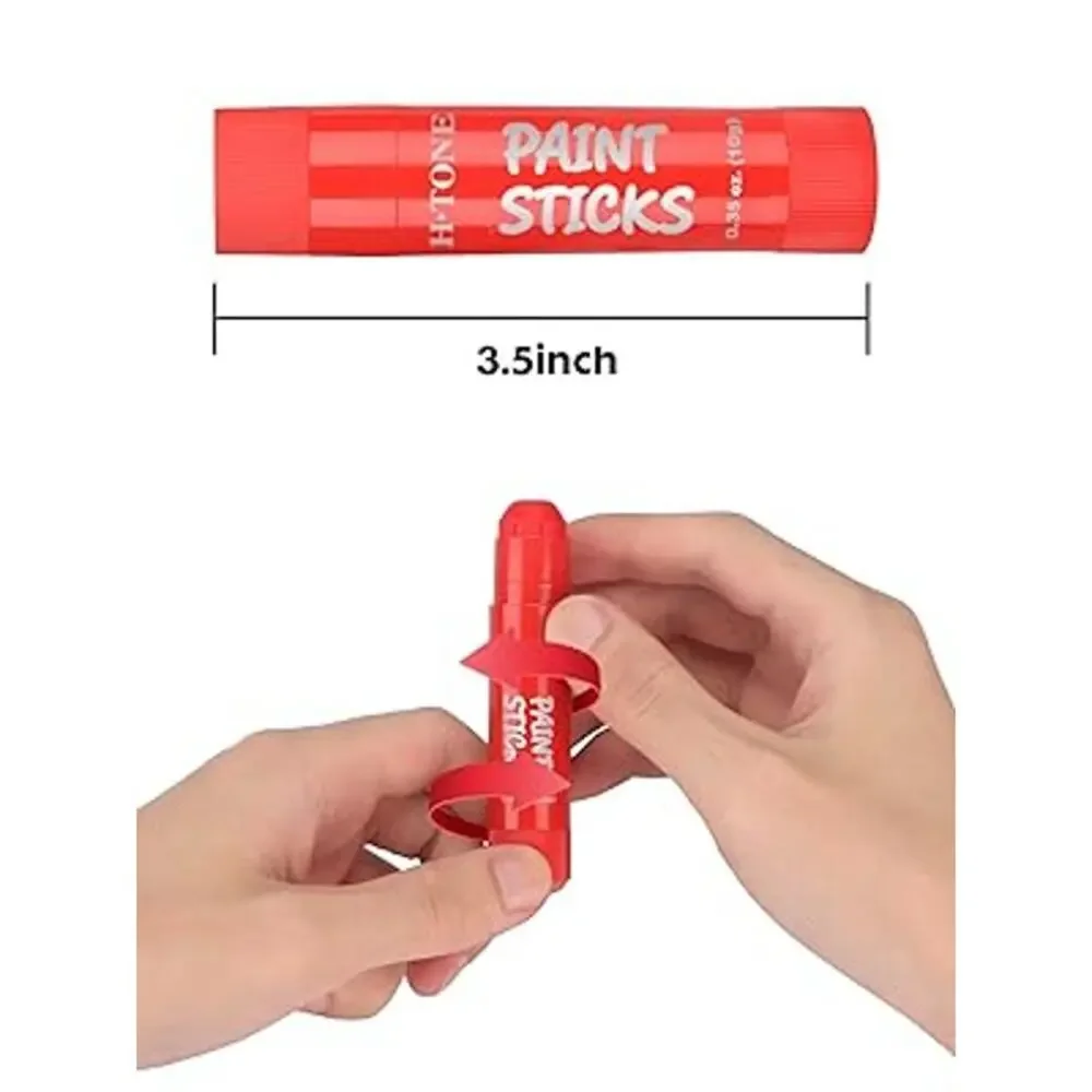H-TONE 24 Colors Tempera Paint Sticks Washable Twistable Crayons Art New